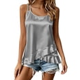 thumbnail image 4 of Byworldtasic Women's Sleeveless Chiffon Tank Top Double Layers Casual Blouse Tunic Top, 4 of 8