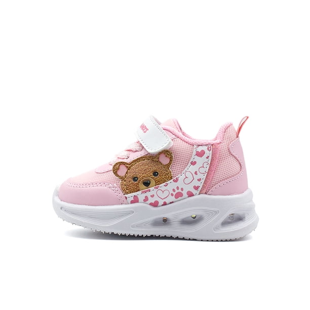 Tenis Para Niña Bubble Gummers® Con Luces Led Al Caminar Confort Ligeros Artz Rosa Olor A Chicle