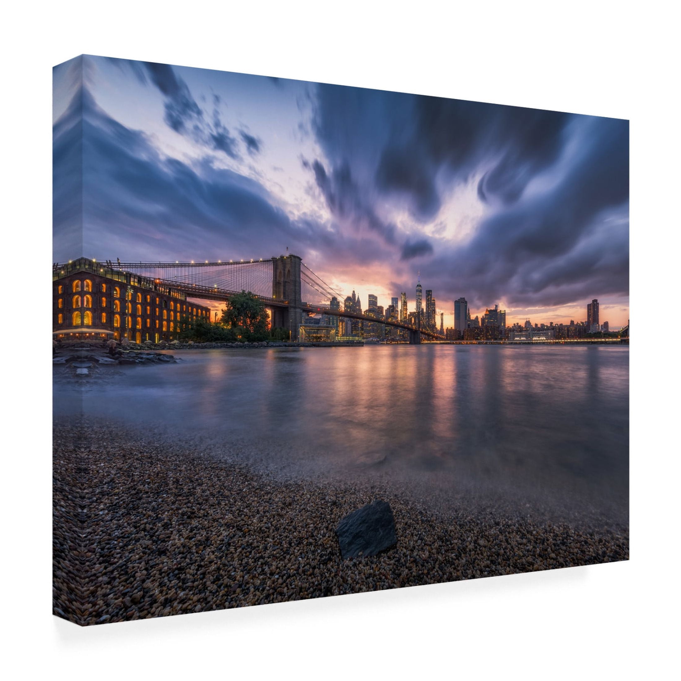 Canvas Wall Art - Johnny Chen 'Under The Storm' Wall Art for Living Room, Bedroom, or Office Décor by Trademark Fine Art - 47 x 35 Inches