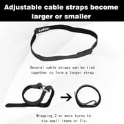 Lekou 35 Pack Nylon Mixed Size Cable Straps, Reusable Fasteners for Summer Outdoor Gear Organizing, 8in-12in-18in-24in-30in
