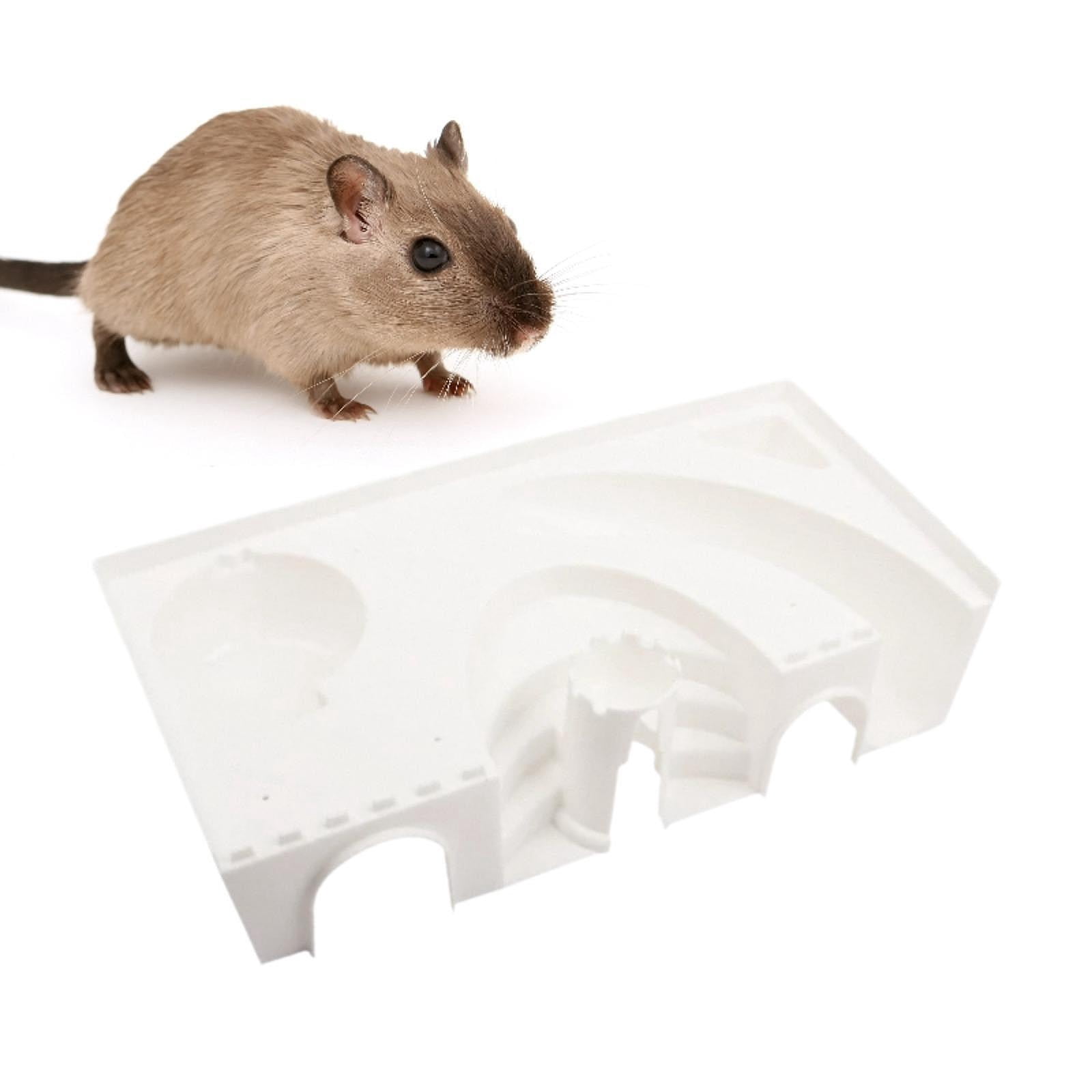 EHJRE Hamster Exercise Toy Hamster Platform Cave Fun Educational Toy Playing Gerbil Hideout Small Animal Toy for Rats Mouse Gerbils white
