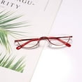 thumbnail image 3 of Agstum Retro Metal Half Moon Reading Glasses with Spring Hinge Half Rimless Readers, 3 of 5
