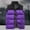 Purple, variant on Olyvenn Men's Puffer Vest Loose Fit Casual Stand Collar Quilted Coat Zip Up Sleeveless Outdoor Jacket Fall Fashion Clothing Black 8
