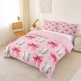 thumbnail image 3 of spefrowx Kawaii Baseball Print Bedding for Girls, Pink Princess Bowknot Duvet Cover Full, Pink Reversible, 3pcs, 1 Duvet Cover and 2 Pillowcases, 3 of 6