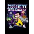 thumbnail image 2 of Teen Titans Go Metallic Character Emblem Boy's Black T-shirt-Medium, 2 of 4