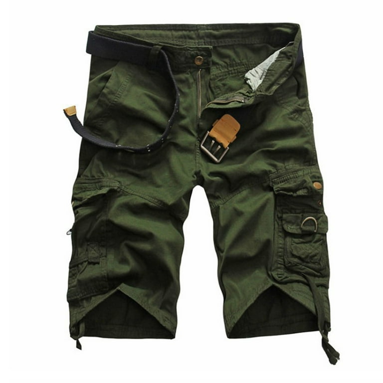 Ssaavkuy Men's Summer Hiking Cargo Shorts Quick Dry Golf Outdoor Work Tactical Shorts with Multi Pocket for Fishing Travel Athletic Loose Trousers