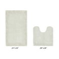 thumbnail image 2 of Better Trends 2 Piece Premium Bathroom Rug Set 100% Cotton Soft Tufted Reversible Bath Rug Water absorbent Bath Mat for Bathroom Shower and Tub Use, Edge Collection Ivory (20" x 20" | 21" x 34"), 2 of 5