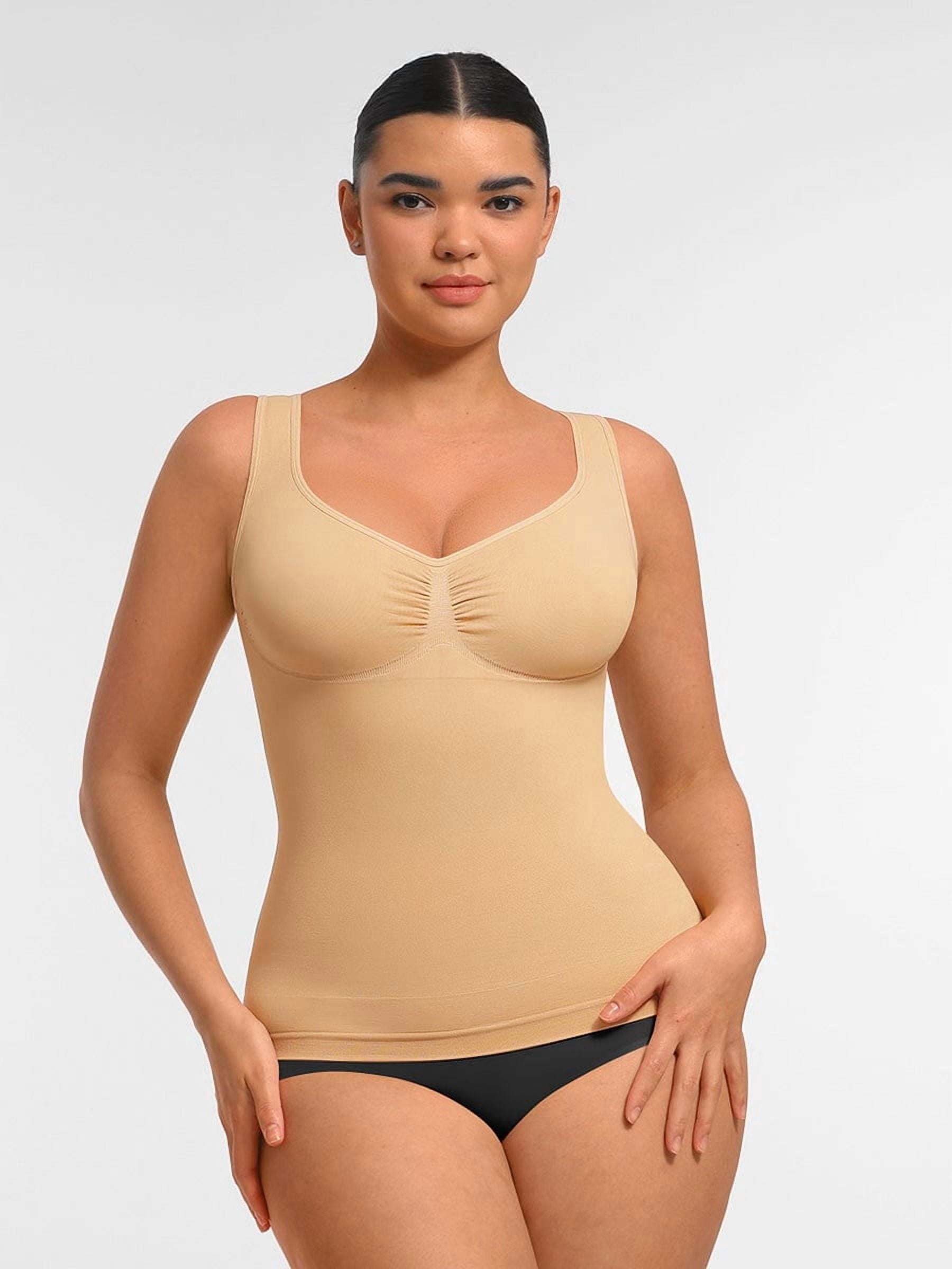 FeelinGirl Women's Bust Support Shapewear Tank with Waist and Abdomen Control, Sizes S-3XL
