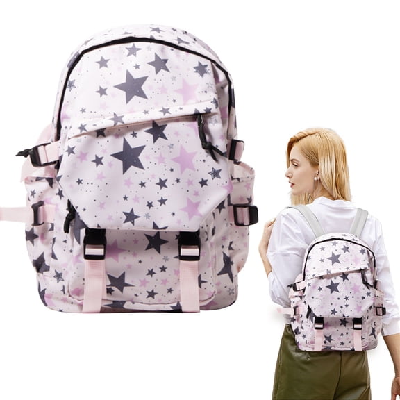 Meiiso Trendy Star Pattern Backpack Large Lightweight School
