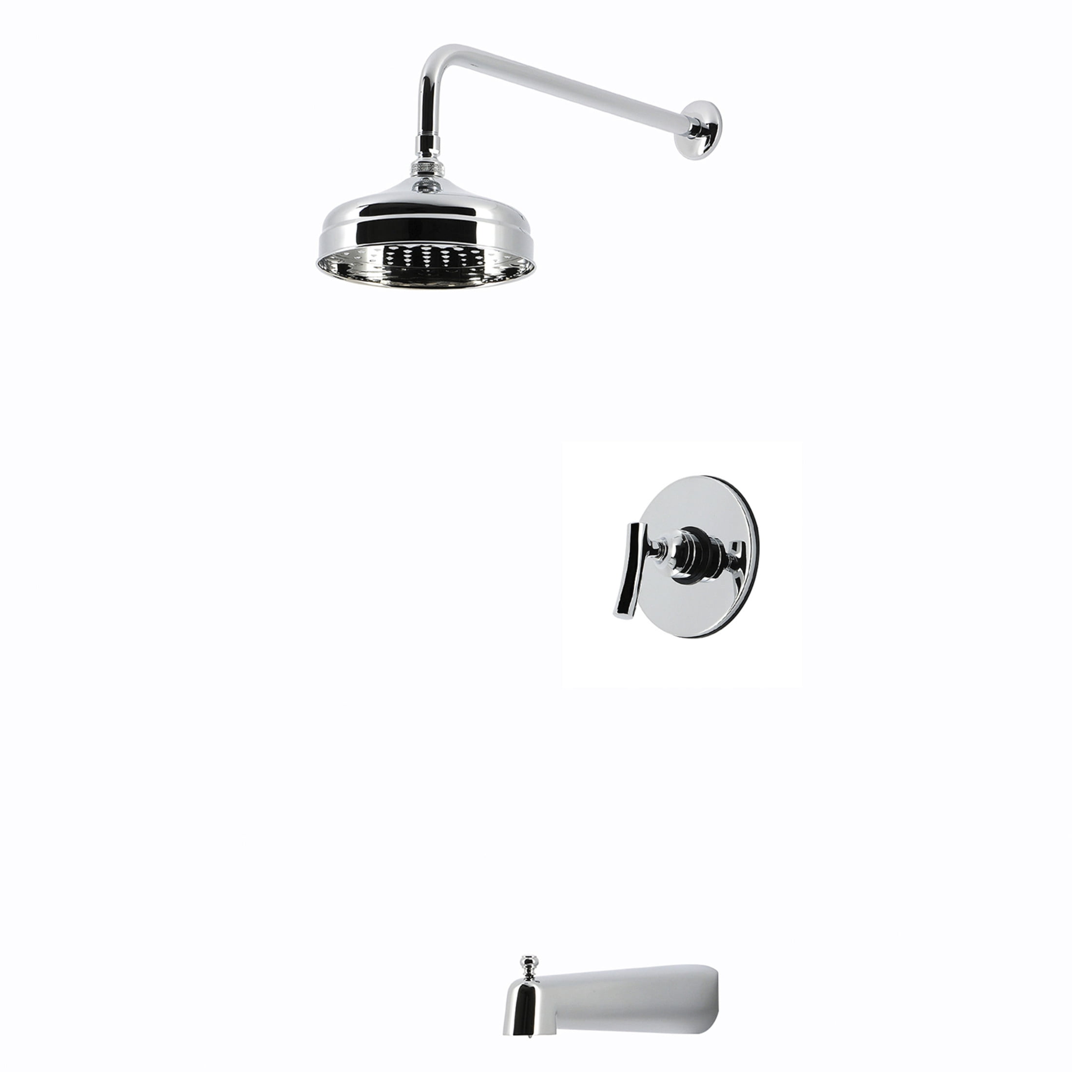 Kingston KB6331TKL Hallerbos Single-Handle Pressure Balanced Tub and Shower Faucet, Polished Chrome