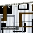 thumbnail image 5 of LALILO Brown Fabric Shower Curtain for Bathroom ,Waterproof Shower Curtains with Hooks 72"X72", 5 of 6