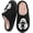 Ghost Cat, variant on Halloween Slippers for Women Men Fuzzy House Shoes with Memory Foam