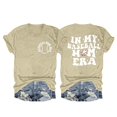 thumbnail image 1 of Nouveaux et Tendances T-Shirts Graphiques Uooqdmx pour Femmes, Chemise de Baseball pour Femmes, Sweat à Manches Courtes pour Femmes, T-Shirt à Col Rond Décontracté à la Mode, Chemises en Coton pour Femmes, Beige TTG, 1 of 2