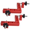 thumbnail image 4 of L-Type Corner Clamp, 90° Positioning Square 5.9x5.9in Metric Imperial Scale With Screw Rods/Blocks/Nuts For Furniture Assembly For Frames Cabinets Making Red,Yellow,Blue, 4 of 8