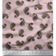 thumbnail image 1 of Soimoi Pink Cotton Duck Fabric Black Sketch Paisley Decor Fabric Printed Yard 42 Inch Wide, 1 of 1