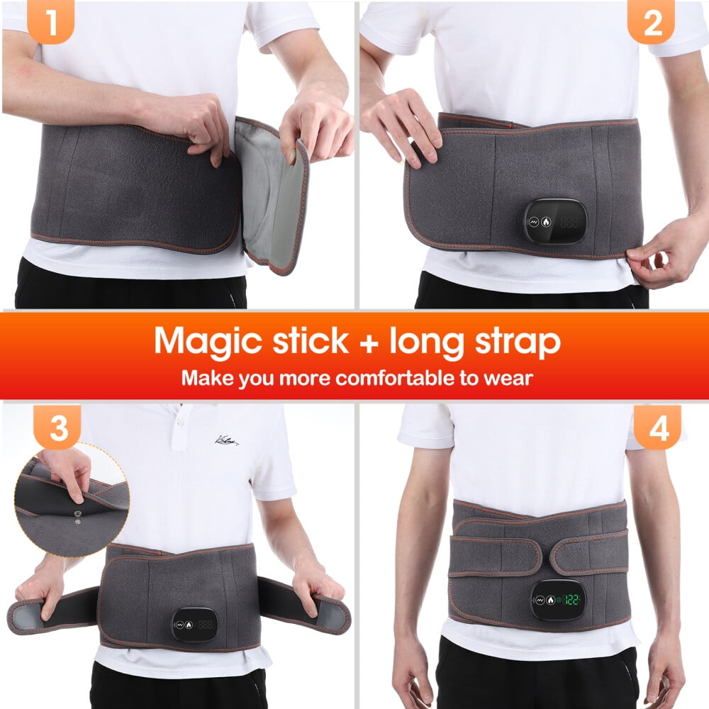 Infrared Heating Waist Massager Electric Belt Vibration USB Slimming Red Light