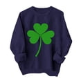 thumbnail image 3 of TaTaai Women Casual St Patrick's Day Printed Crew Neck Long Sleeve No Hood Sweatshirt Ladies Spring Daily Office Street Wear Soft Comfortable Machine Washable Stylish Top Gift, 3 of 6