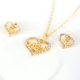 thumbnail image 2 of Yesbay Women KC Gold Plated Mom Hollow Heart Necklace Jewelry Set Bracelet Earrings,Jewelry Set, 2 of 7