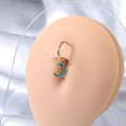 thumbnail image 6 of ZS 16G Gold Color Belly Button Hoop Piercing Dangle Belly Navel Piercing, 6 of 8