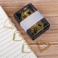 thumbnail image 4 of ZOUSSIQI Heart Paper Clips, Small Paperclips Creative Cute Paper Clips for Paper Non Skid Usualy for Office School Book Notebook Document Organizing and so on (12 Pieces - Gold) CA919-51247, 4 of 7