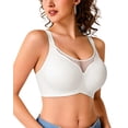 thumbnail image 3 of A AGROSTE Womens Wireless Bras V Mesh Comfortable Supportive Bralette Push UP Tshirt Bra No Underwire Seamless Full Coverage, 3 of 10