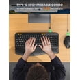 thumbnail image 4 of Combinación de teclado y ratón inalámbricos SABLUTE Ergonomic, 4 of 9