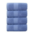 thumbnail image 2 of RBCKVXZ Bath Towels 14x29 Inch, Cotton Towel Set for Bathroom, Hotel, Gym, Spa, Thick Soft Extra Absorbent Quickly Dry 4 Pack, Blue, 2 of 6