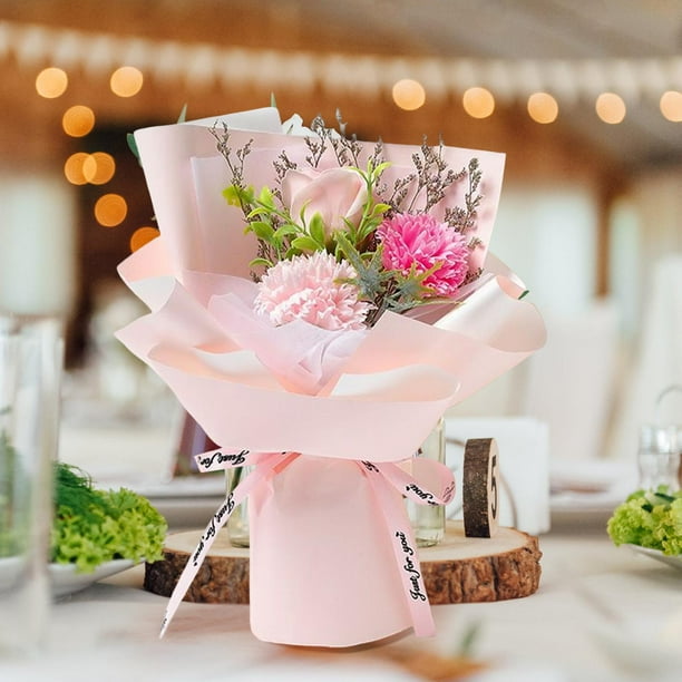 Romántico ramo de flores decoración oficina regalo de cumpleaños jabón de baño hogar Artificial para aniversario de boda Rojo Soledad Floral