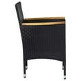 thumbnail image 4 of vidaXL Patio Dining Chairs 2 pcs Poly Rattan Black, 4 of 6