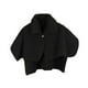 thumbnail image 1 of Chal de invierno para mujer, chal con hombros, capa, ponchos suaves, bufanda de lana, almohadilla protectora para el cuello para dormitorio de inviern negro, 1 of 8