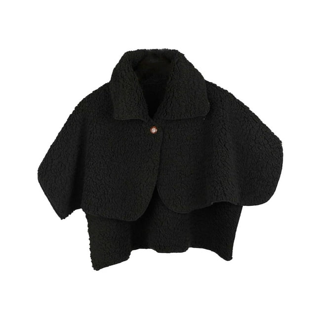 Chal de invierno para mujer, chal con hombros, capa, Ponchos, chal térmico de lana, almohadilla protectora para el cuello, regalo para Festival, avión negro Salvador Mantón cálido