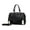Knight Black, variant on Rosette 3d Crystal Vegan Leather Metallic Handbag