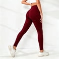 thumbnail image 6 of Stamzod High Waisted Leggings for Women Knit Ribbed Butt Lifting Leggings Fall Winter Stretchy Workout Yoga Pants, 6 of 8