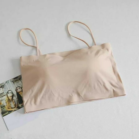 

DENGDENG Women s Comfort Seamless Bras Wirefree Bralettes for Women Padded Cami Bra