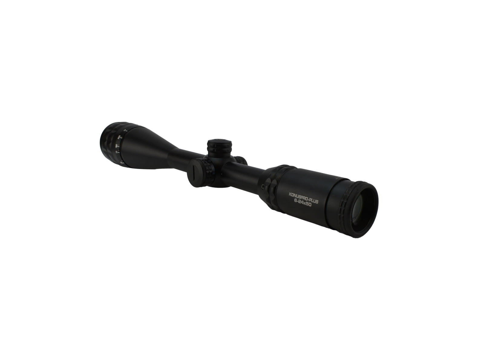 Konus KonusPro-Plus Rifle Scope, 6-24x50mm, 1in Tube, Second Focal Plane, Illuminated Fine Crosshair Reticle, Matte, Black