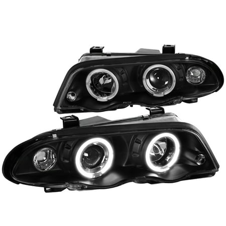 Spec-D Tuning For 1999-2001 Bmw E46 3 Series 4Dr Black Halo Projector Headlights Driving Head Lamps Pair