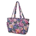 thumbnail image 2 of FORMRS Tote Bag for Women Quilted Large Capacity Travel Work Carry On Shoulder Handbag, Soft Pinks Flowers, 2 of 7