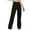 Black, variant on ZQUUVOU Women's High Waist Jean Pants Solid Color Straight Leg Wide Leg Pants Black