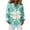Cyan, variant on Women's Tropical Print Button Up Shirt Long Sleeve Casual Top with Collar Hawaiian Style Blouse for Summer Beach Party and Everyday Fashion,Light Blue,XL