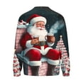 thumbnail image 4 of Feancey Big and Tall Ugly Christmas Sweatshirt Mens Graphic Pullover Funny Santa Claus Print Crewneck Sweatshirts Holiday Casual Long Sleeve Tops Pink XXL, 4 of 5