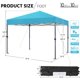 thumbnail image 3 of Songqin 10x10 1-Person Setup Pop Up Canopy Tent, Instant Portable Commercial Canopy Tent, Outdoor Gazebo with 1-Button Push, Wheeled Bag & 4 Sandbags for Home, Party & Outdoor Activities, Sky Blue, 3 of 18