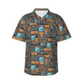 thumbnail image 2 of Picia Industrial Transportation Gentle Cotton Regular Fit Short Sleeve Casual Hawaiian Shirt for Men-Small, 2 of 9