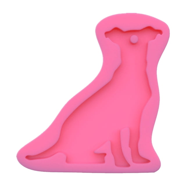 Techinal Shiny Dog Shaped Keychain Epoxy Resin Mold Jewelry Pendants Silicone Mould DIY Crafts Decorations Casting Tools