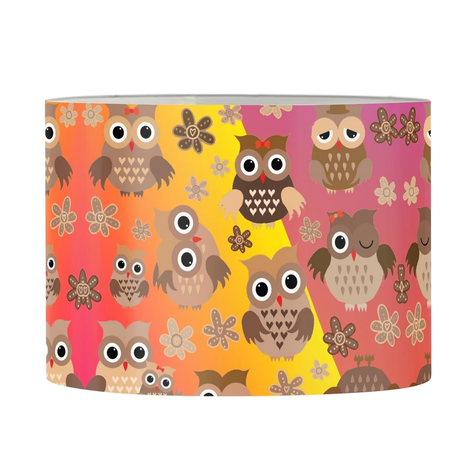 Pzuqiu Cute Owl Lamp Shade Kids Bedroom Medium Table Lamp Shades Living ...