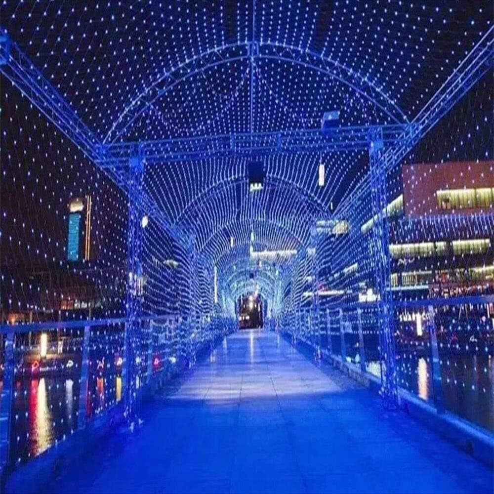 Solar Net String Lights, 1.1mx1.1m 100LED Solar Outdoor String Lights Backyard Patio Net Light Balcony Fence Mesh Fairy Light String Waterproof