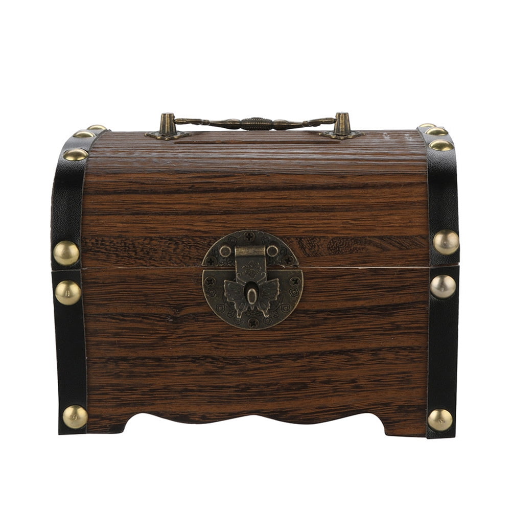 Wooden Safe Money Box Savings Banks Wood Carving Handmade By Artisan Size 7x5" 