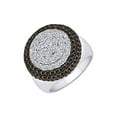 thumbnail image 2 of AFFY 3.25 Cttw Round White & Brown Natural Diamond Cluster Ring In 14K Solid Gold -Ring Size-8, 2 of 2