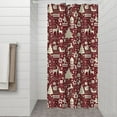 thumbnail image 2 of Colorful Christmas Striped Pattern Shower Curtain 36"x72" ,Bathroom Decorative Shower Curtains Set with 12 Hooks,Modern Waterproof Washable Shower Curtain, 2 of 6