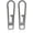 Polished, variant on VIPERADE VAT1 Heavy Duty Titanium Zipper Pulls Replacement, Universal Zipper Pull Tab Repair Kit for Jackets, Coats, Suitcases, Luggage, Backpacks, Handbags and EDC Pouches (6 Black, 2S+2M+2L)