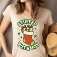 thumbnail image 4 of Stuffed With Joy Graphic Tee | Funny Holiday Shirt for Men Women Kids, Gold, Size L, 4 of 6
